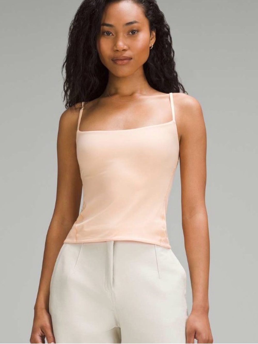 NWT Lululemon Wundermost Nulu Spaghetti-Strap Cami Tank M Coral Kiss